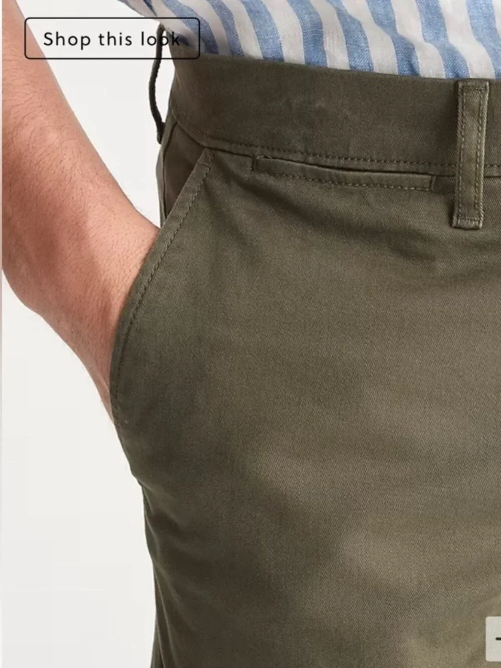 J. CREW Men's 484 Slim Stretch Chino Pants Army Green | Size‎ W34 X W32